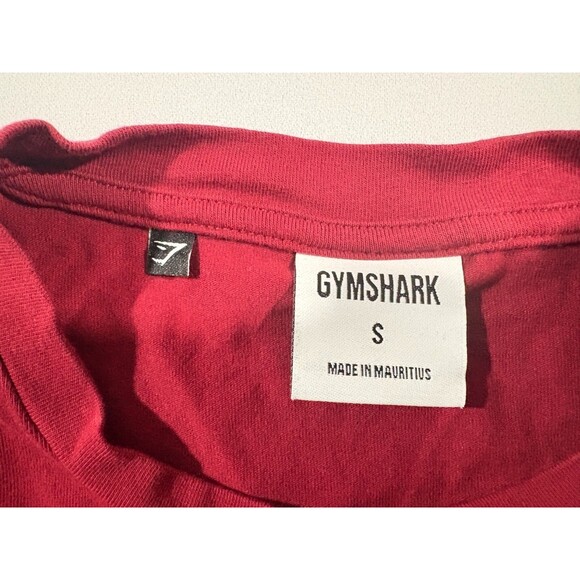 Gymshark Fraction Cropped T-shirt Womens Red Activewear Athleisure Tee Sz S - Picture 5 of 9